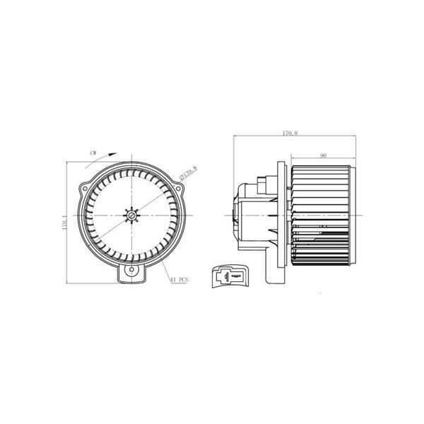 Kupéfläkt 12V Nrf 34300 NRF Kupéfläkt 12V Nrf 34300 NRF