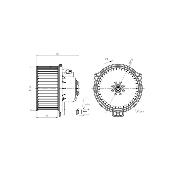 Kupéfläkt 12V Nrf 34301 NRF