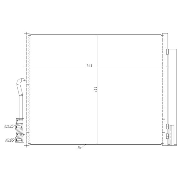 Kondensor, klimatanläggning Nrf 350478 NRF