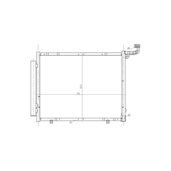 Kondensor, klimatanläggning Nrf 350482 NRF