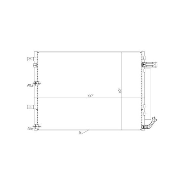 Kondensor, klimatanläggning Nrf 350485 NRF