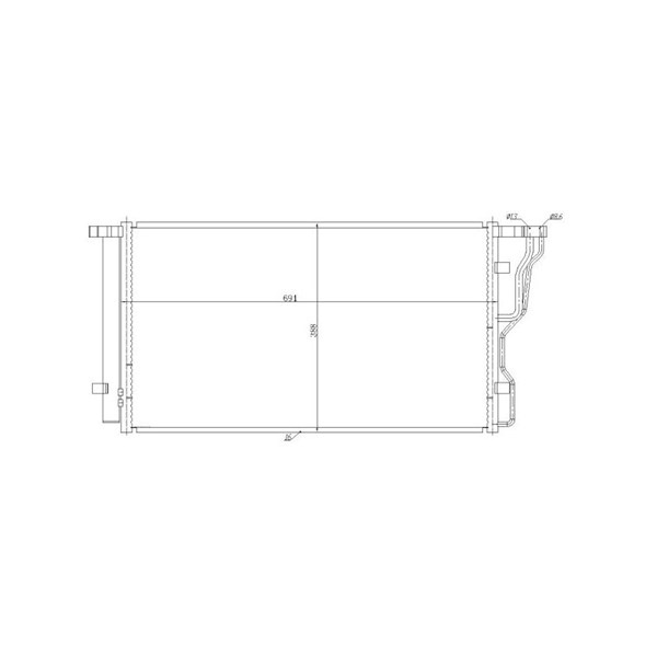 Kondensor, klimatanläggning Nrf 350486 NRF