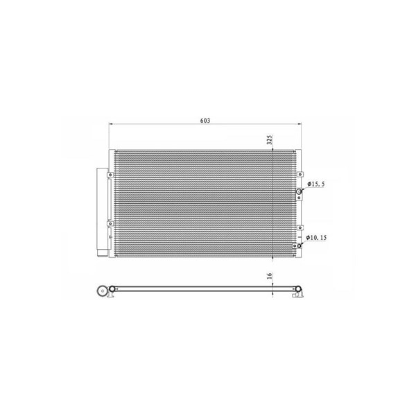 Kondensor, klimatanläggning Nrf 350487 NRF