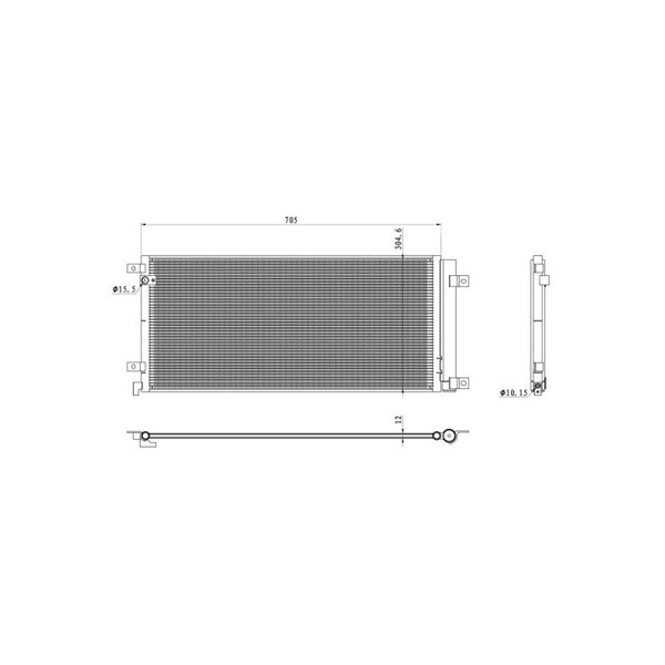 Kondensor, klimatanläggning Nrf 350494 NRF