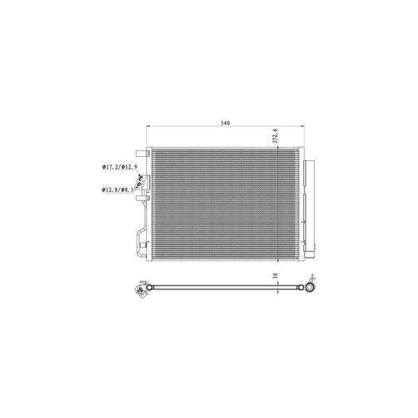 Kondensor, klimatanläggning Nrf 350501 NRF
