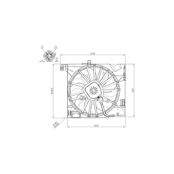 Fläkt, kylare 12V Nrf 47955 NRF