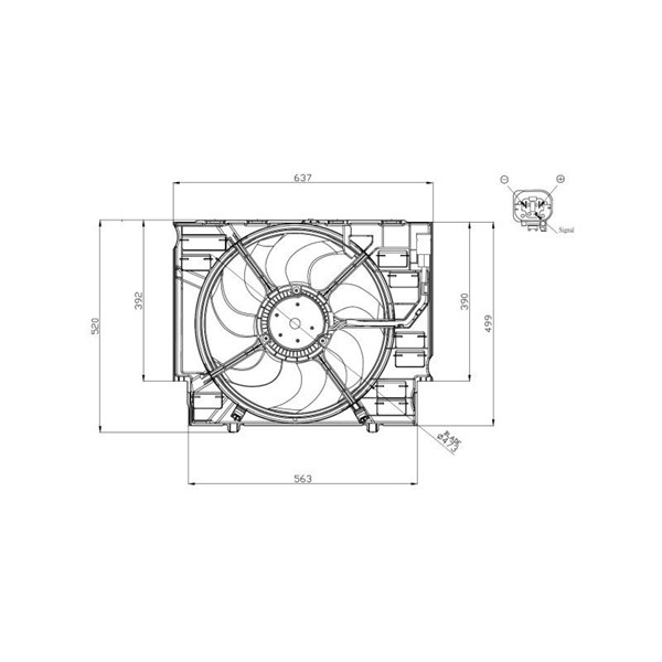 Fläkt, kylare 12V Nrf 47960 NRF