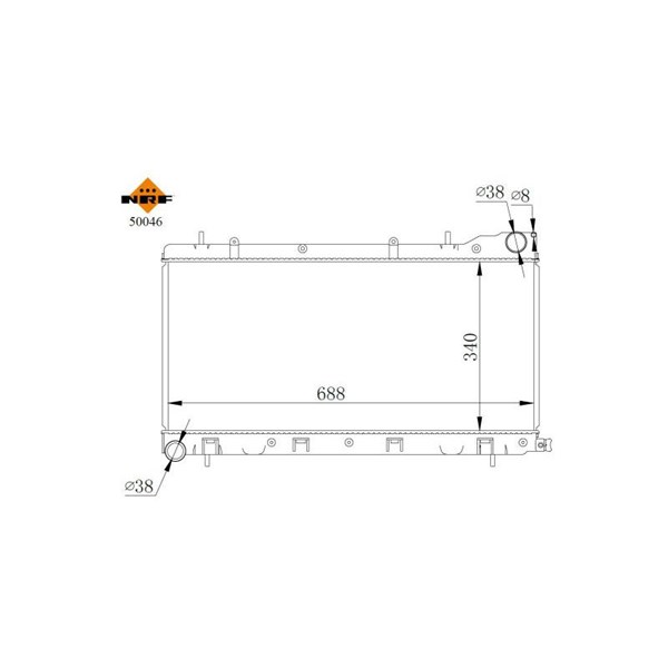 Kylare, motorkylning Nrf 50046 NRF Kylare, motorkylning Nrf 50046 NRF