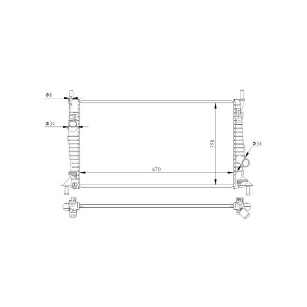 Kylare, motorkylning Nrf 550014 NRF
