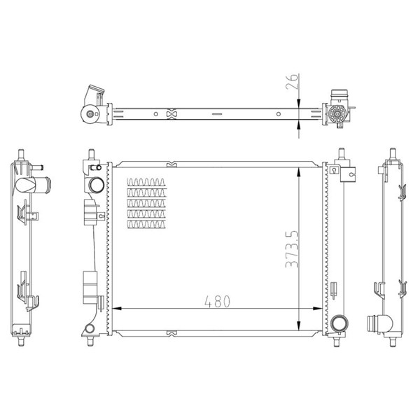 Kylare, motorkylning Nrf 550033 NRF