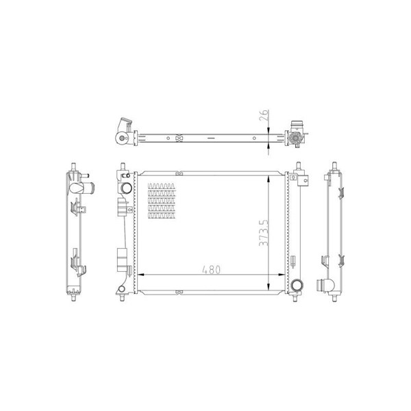 Kylare, motorkylning Nrf 550033 NRF Kylare, motorkylning Nrf 550033 NRF