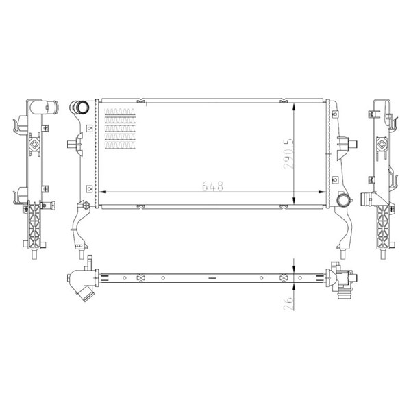 Kylare, motorkylning Nrf 550034 NRF