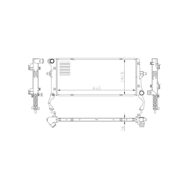 Kylare, motorkylning Nrf 550034 NRF Kylare, motorkylning Nrf 550034 NRF
