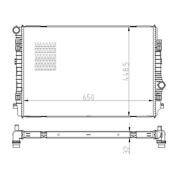 Kylare, motorkylning, Vänster Nrf 550081 NRF