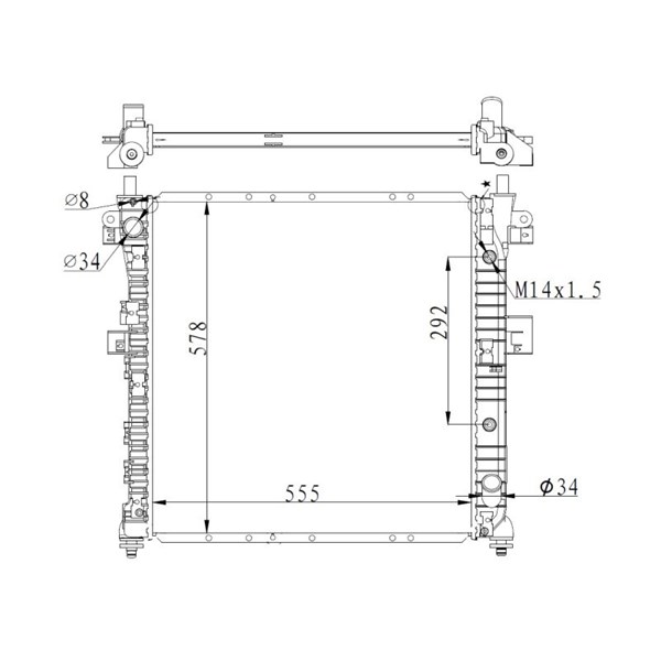 Kylare, motorkylning Nrf 59342 NRF
