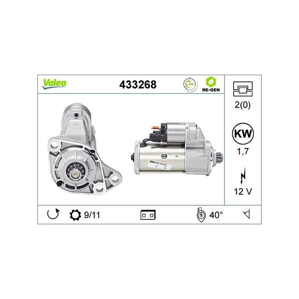 Startmotor 12V Valeo 433268 VALEO