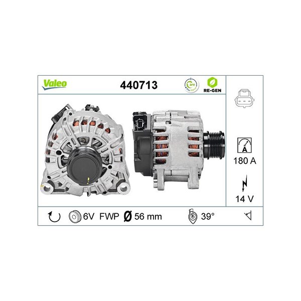 Generator 14V 180A Valeo 440713 VALEO