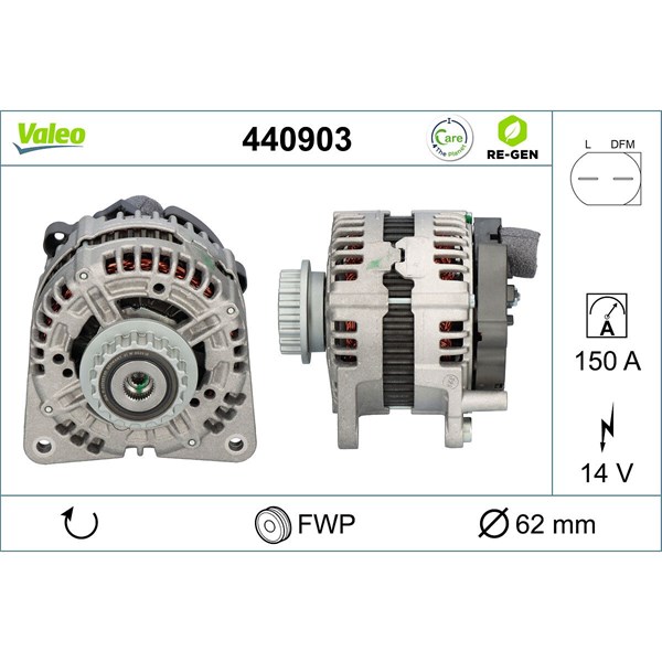 Generator 14V 150A Valeo 440903 VALEO