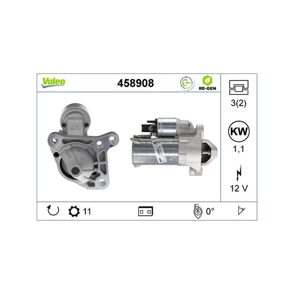 Startmotor 12V Valeo 458908 VALEO
