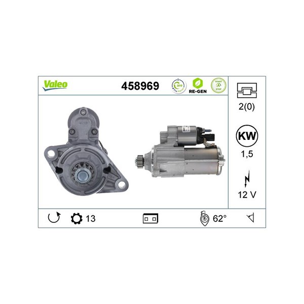 Startmotor 12V Valeo 458969 VALEO