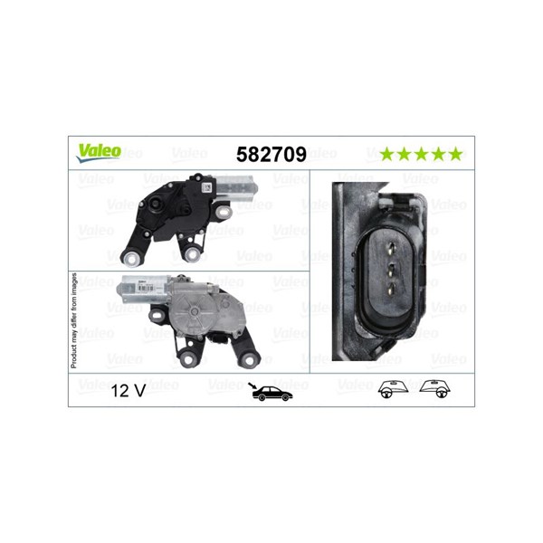 Torkarmotor 12V, Bak Valeo 582709 VALEO