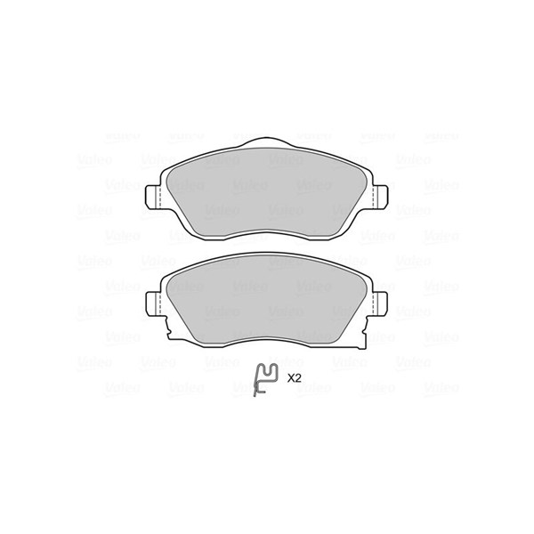 Bromsbeläggsats, Framaxel Valeo 601704 VALEO