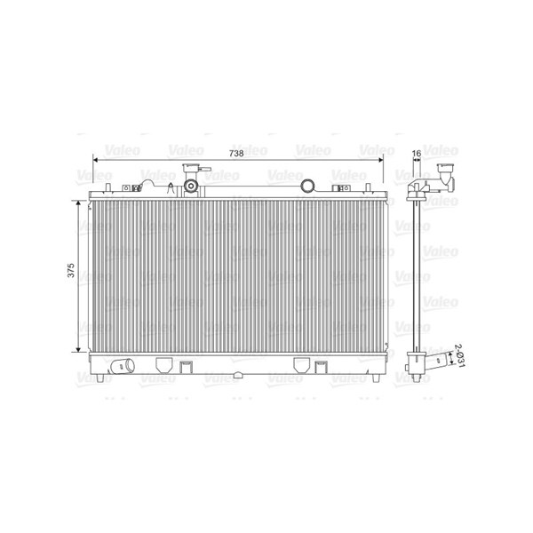 Kylare, motorkylning Valeo 734410 VALEO