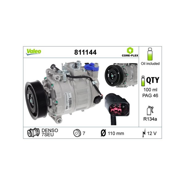 Kompressor, klimatanläggning Valeo 811144 VALEO