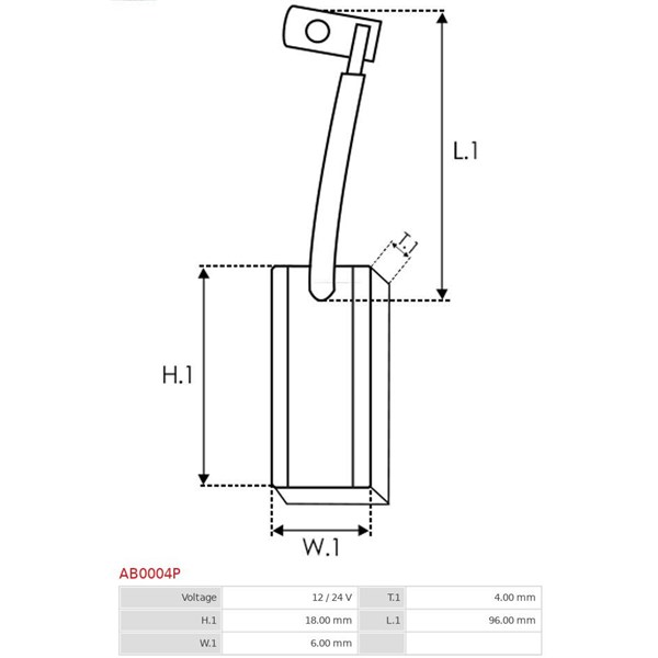 Kolborste, generator As-pl AB0004P AS-PL