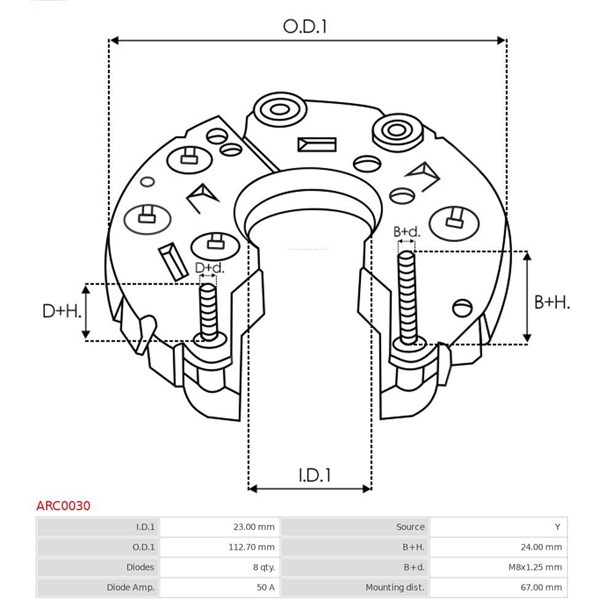 Likriktare, generator As-pl ARC0030 AS-PL