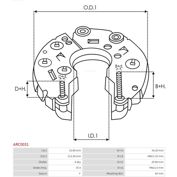 Likriktare, generator As-pl ARC0031 AS-PL