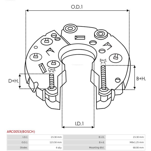 Likriktare, generator As-pl ARC0053(BOSCH) AS-PL