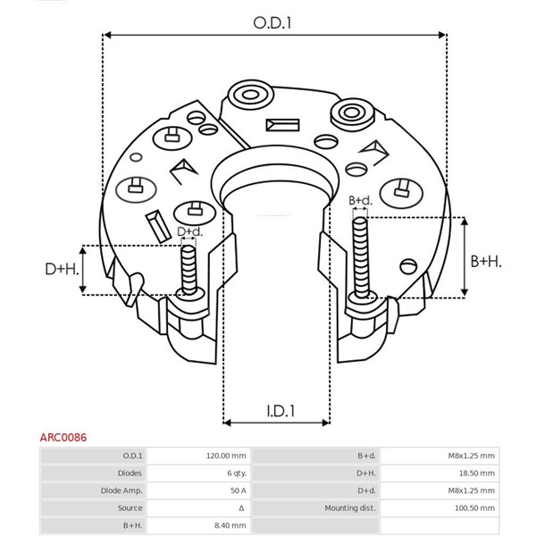 Likriktare, generator As-pl ARC0086 AS-PL