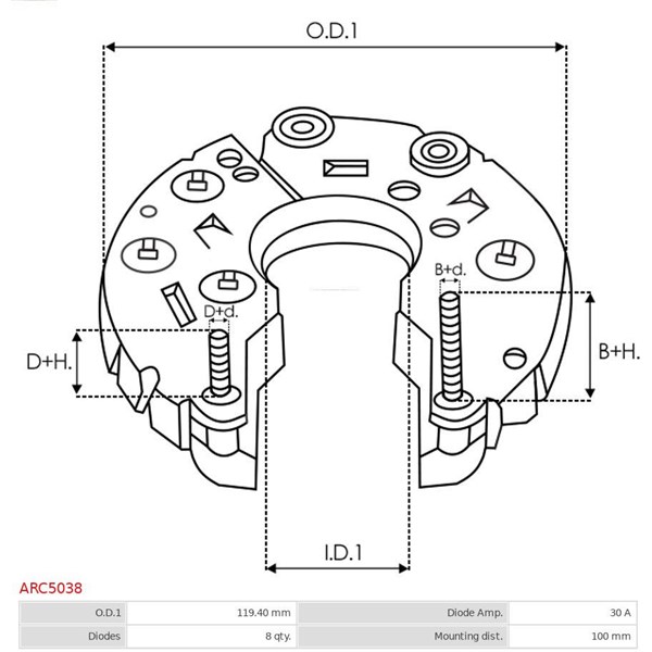 Likriktare, generator As-pl ARC5038 AS-PL