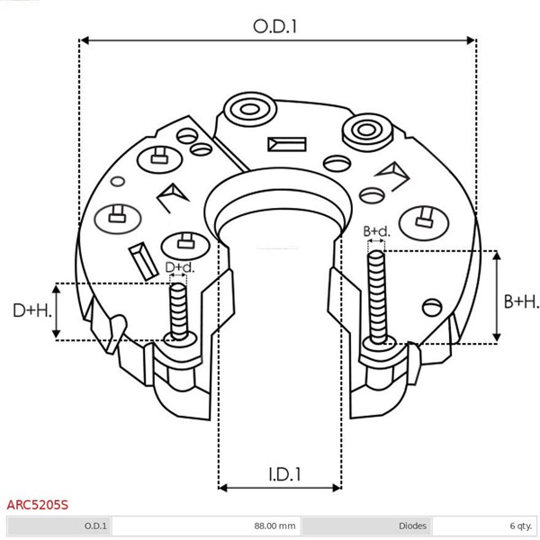 Likriktare, generator As-pl ARC5205S AS-PL Likriktare, generator As-pl ARC5205S AS-PL