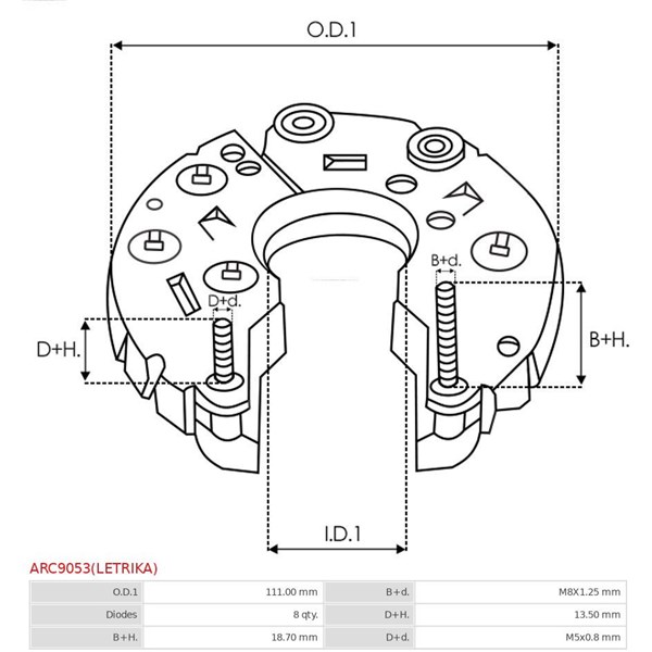 Likriktare, generator As-pl ARC9053(LETRIKA) AS-PL
