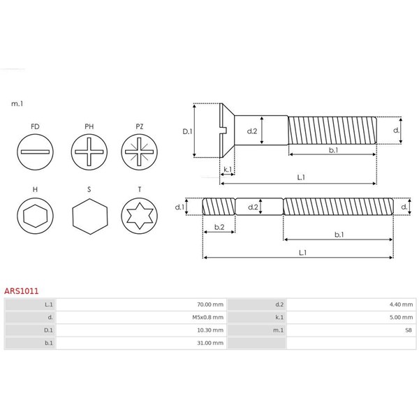 Reparationssats, generator As-pl ARS1011 AS-PL
