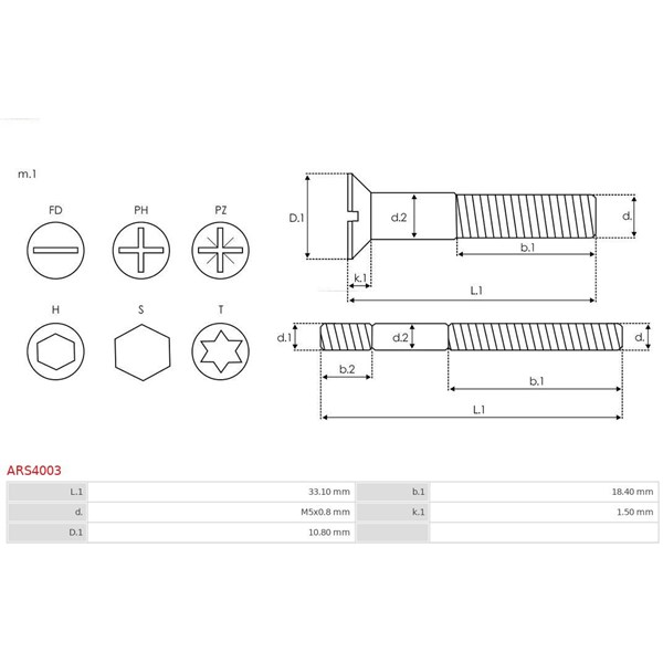 Reparationssats, generator As-pl ARS4003 AS-PL