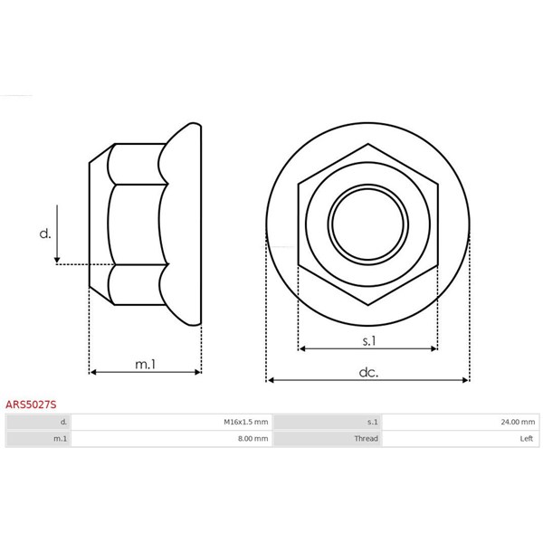 Reparationssats, generator As-pl ARS5027S AS-PL