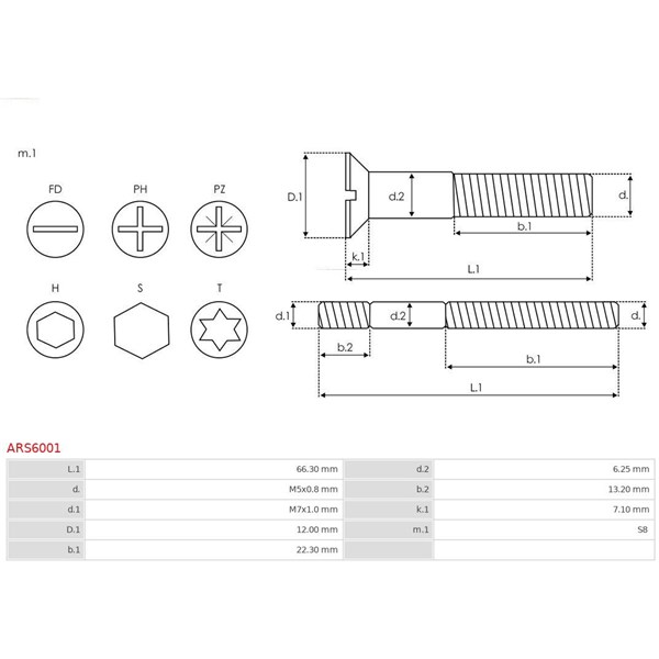 Reparationssats, generator As-pl ARS6001 AS-PL