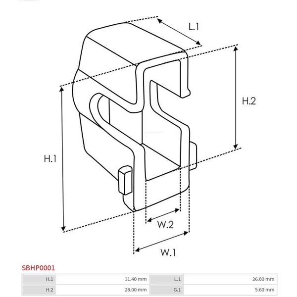 Reparationssats, Startmotor As-pl SBHP0001 AS-PL