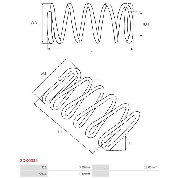 Reparationssats, Startmotor As-pl SDK0035 AS-PL