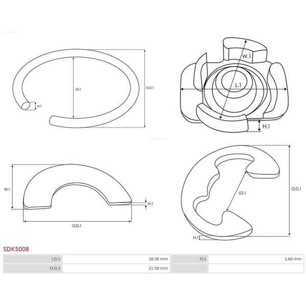Reparationssats, Startmotor As-pl SDK5008 AS-PL Reparationssats, Startmotor As-pl SDK5008 AS-PL