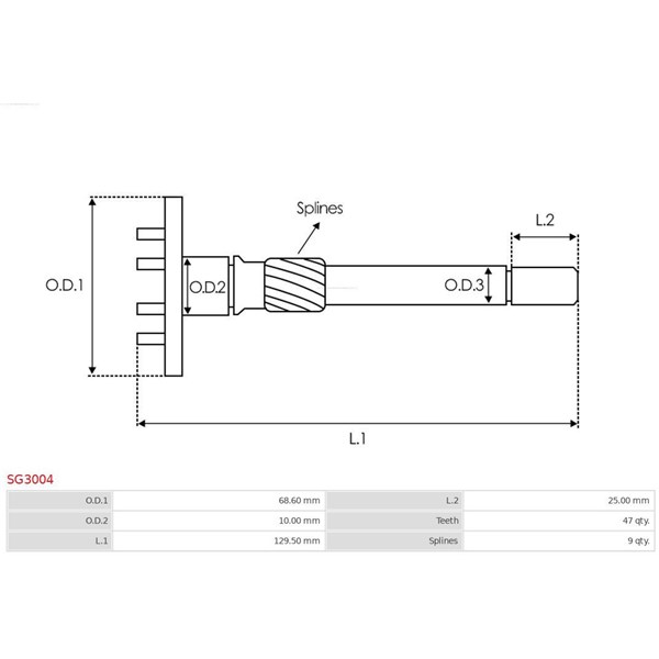 Reparationssats, Startmotor As-pl SG3004 AS-PL Reparationssats, Startmotor As-pl SG3004 AS-PL