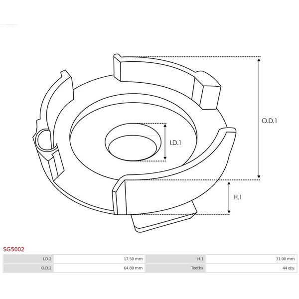 Reparationssats, Startmotor As-pl SG5002 AS-PL