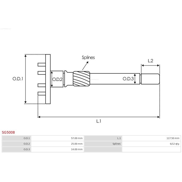 Reparationssats, Startmotor As-pl SG5008 AS-PL Reparationssats, Startmotor As-pl SG5008 AS-PL