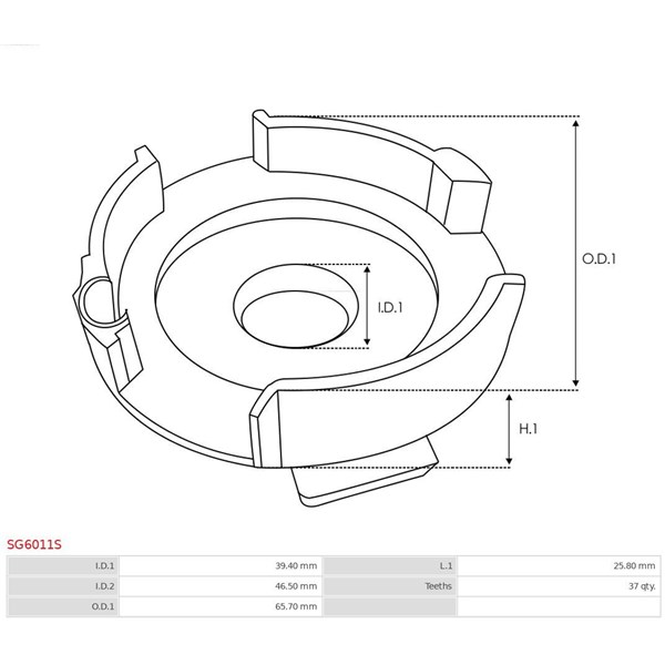 Reparationssats, Startmotor As-pl SG6011S AS-PL