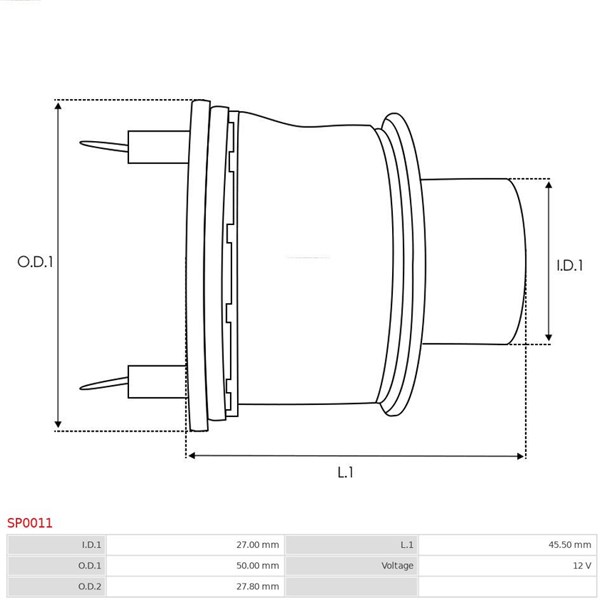Reparationssats, Startmotor 12V As-pl SP0011 AS-PL Reparationssats, Startmotor 12V As-pl SP0011 AS-PL