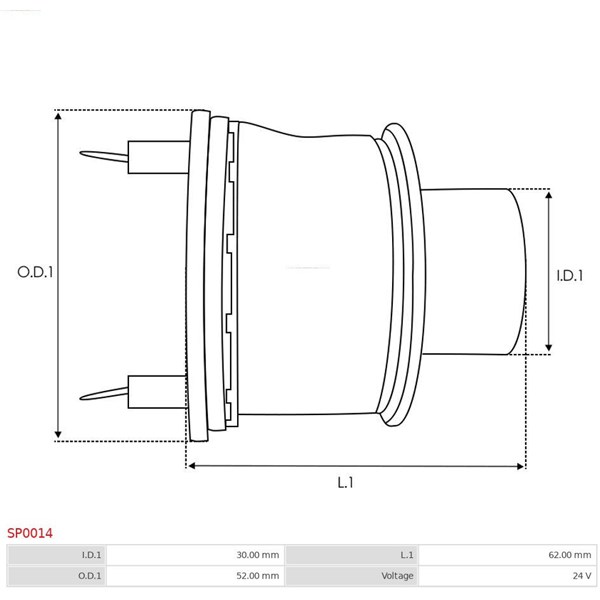 Reparationssats, Startmotor 24V As-pl SP0014 AS-PL