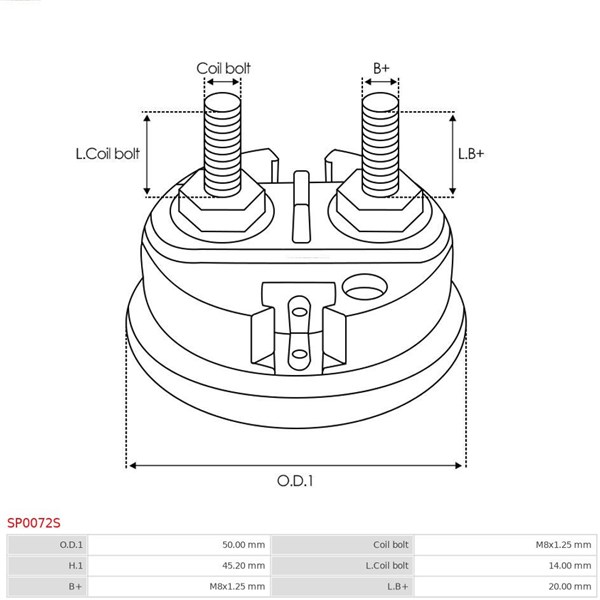 Reparationssats, Startmotor As-pl SP0072S AS-PL Reparationssats, Startmotor As-pl SP0072S AS-PL